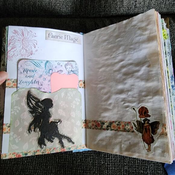 Dragon Fly/Fairy Junk Journal, 8.5in x 5.5in x 1in, 124pages - Picture 6 of 11